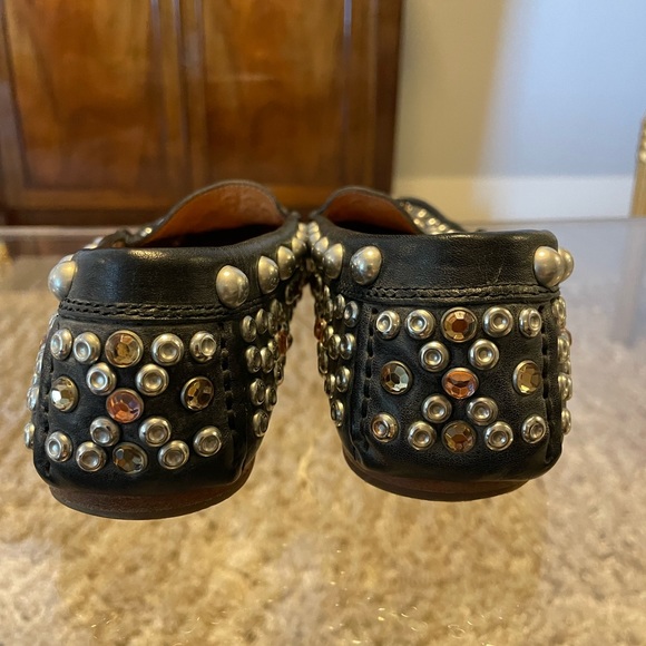 Isabel Marant Black Leather Studded / Jeweled Moccasin  sz6 - Picture 5 of 8